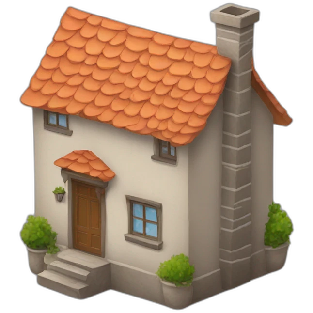 House with lot of pillers emoji