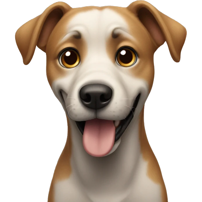 A dog giving a speech emoji