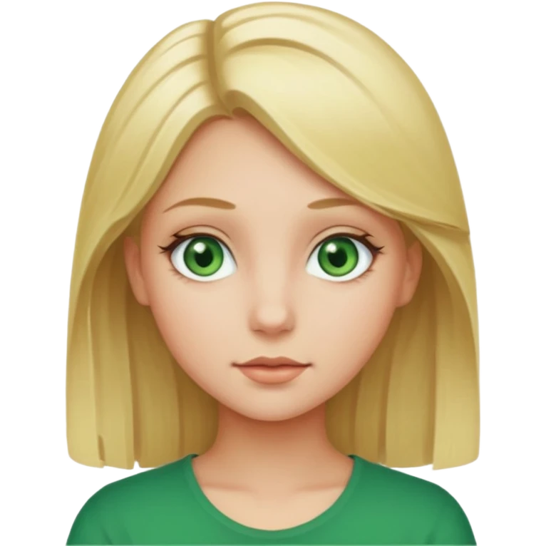 Girl blonde Green eyes emoji