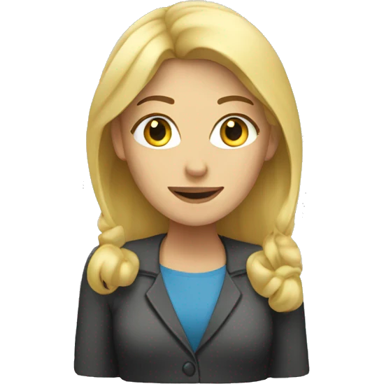 Blond haired woman working emoji
