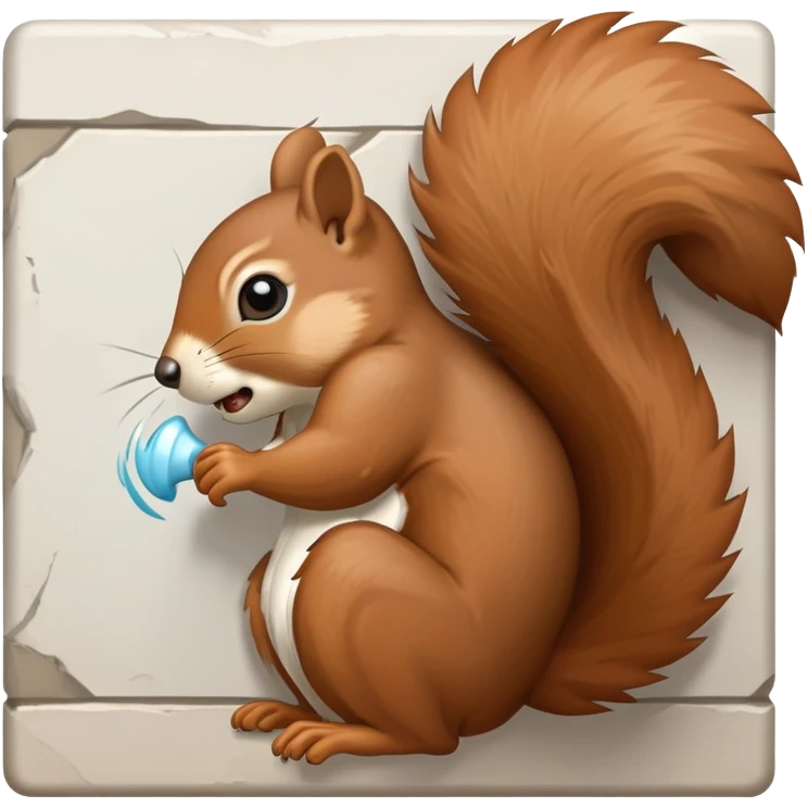 The squirrel hits his head against the wall three times and gets a concussion. emoji