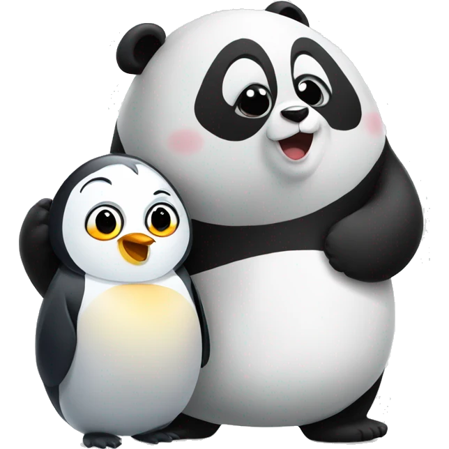 panda with penguin emoji