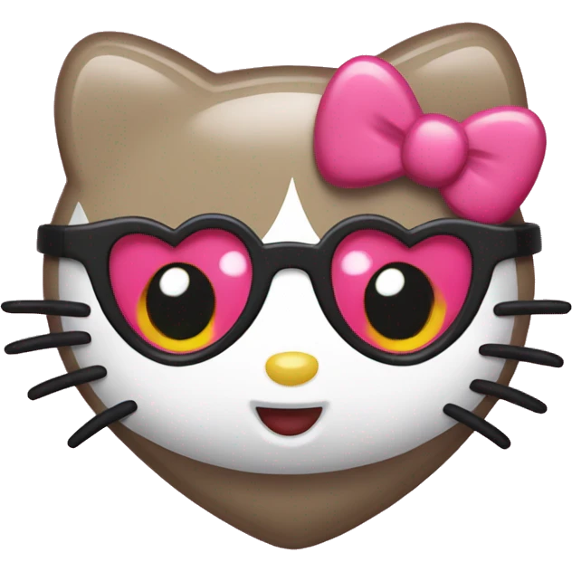 Hello kitty heart eyes emoji
