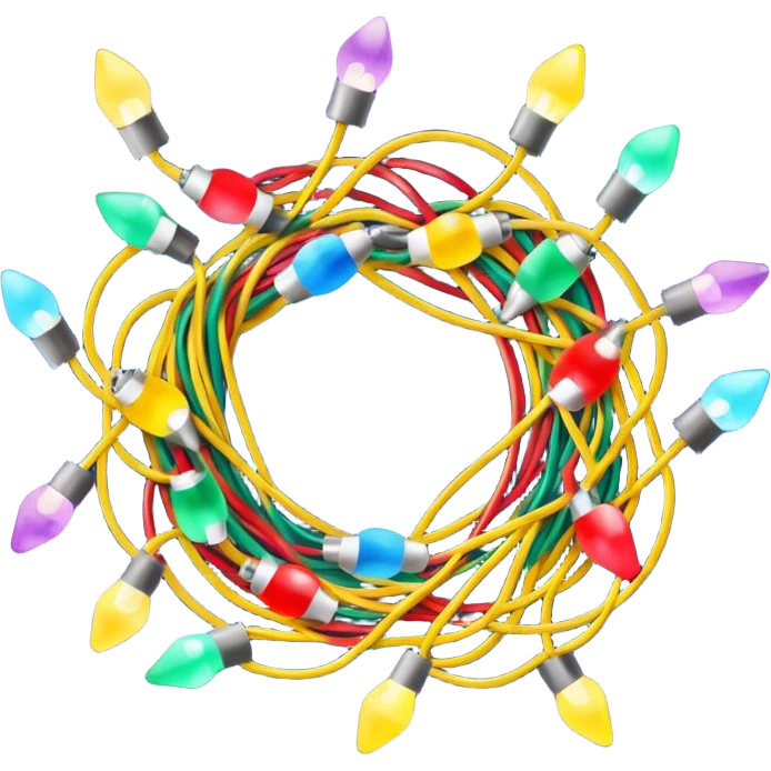 Christmas lights strang emoji