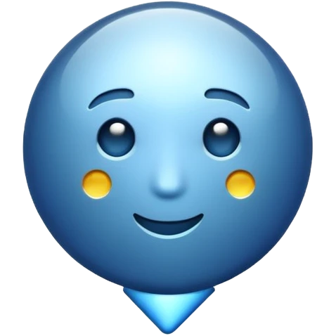 pin but blue not red emoji