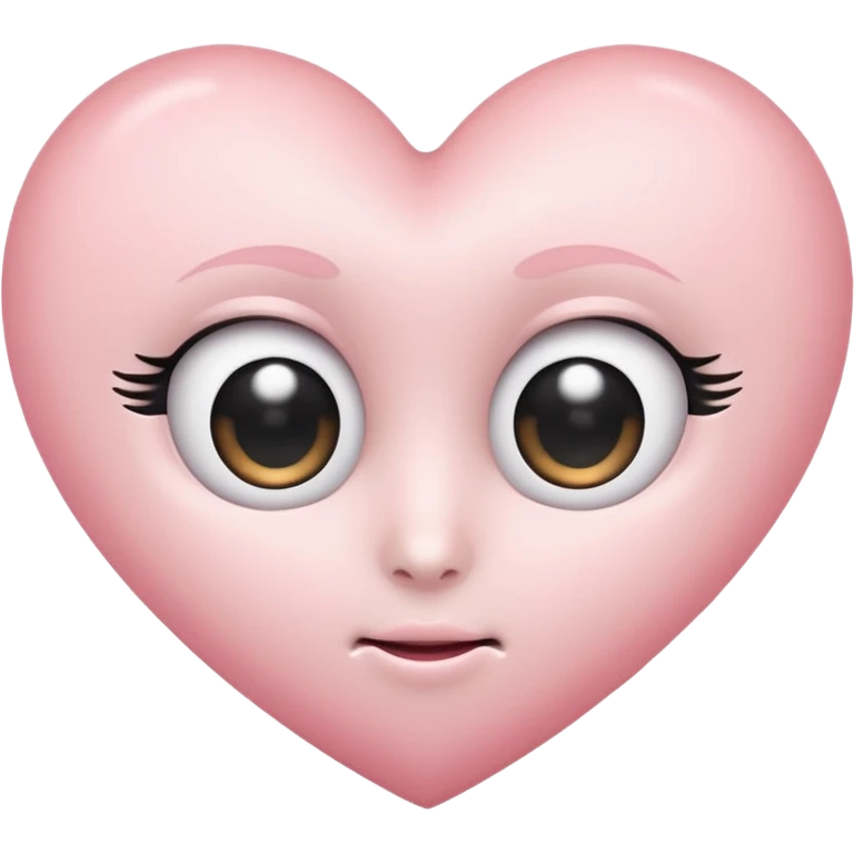 Light pink heart 🍜 with big white emoji