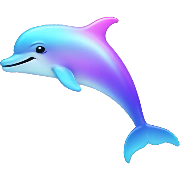 Iridescent pastel gradient dolphin emoji