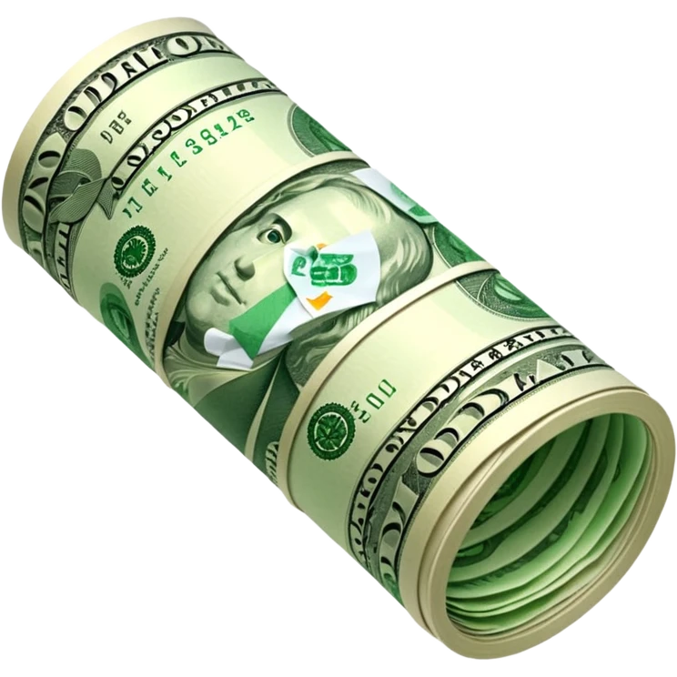 Money that is like a tube One dollar emoji