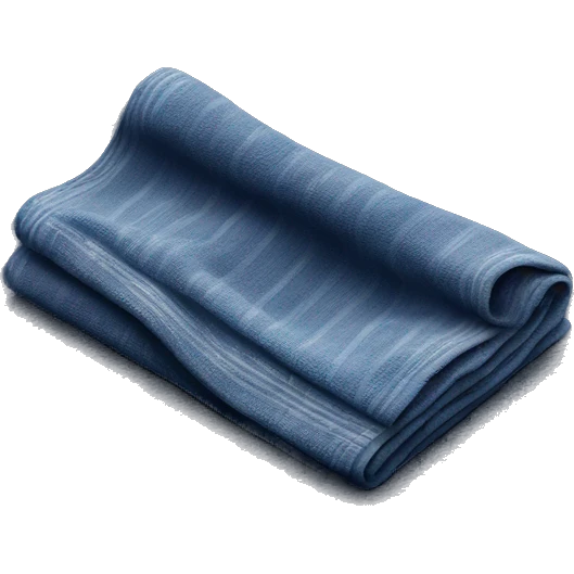 Realistic folded navy blue dish towel emoji