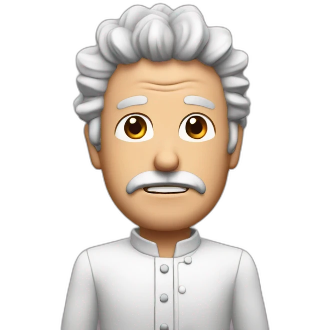 Rick with a cake emoji