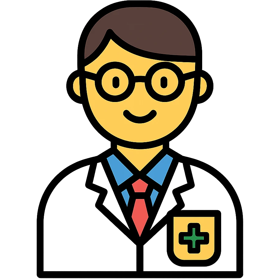 professional pharmacist icon, related to medicine and pharmacy emoji