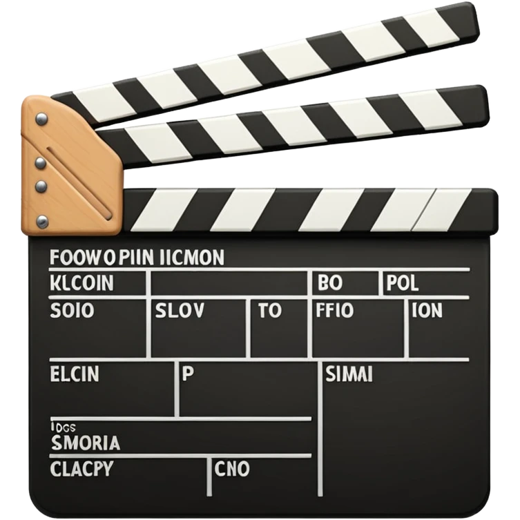 film slate with clapper open emoji