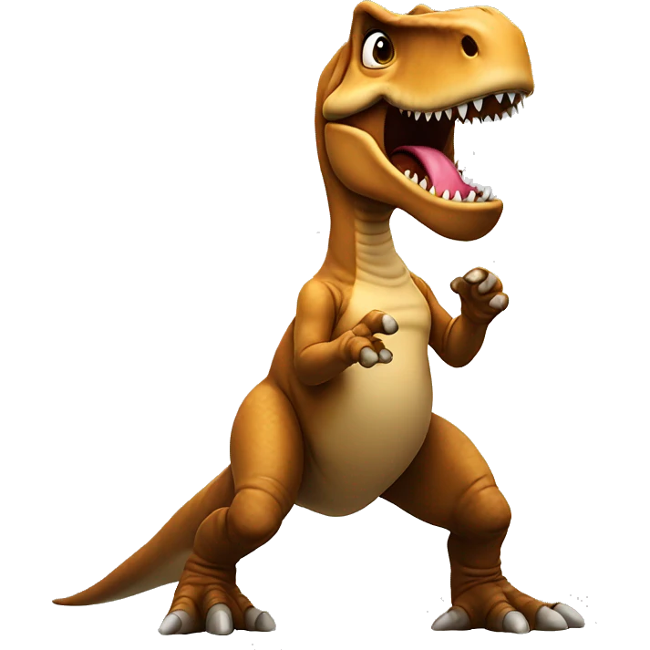 t-rex blowing a kiss emoji