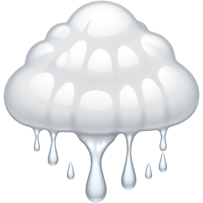 individual white glue drops falling and dripping  emoji