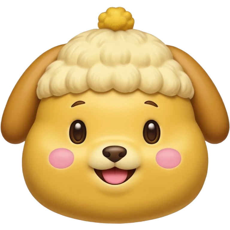 happy Pompompurin sitting emoji