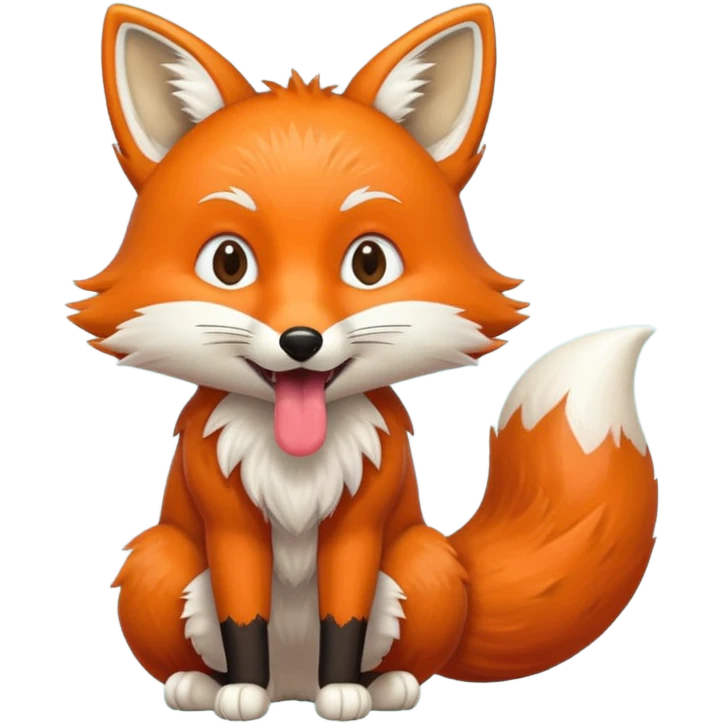 Fox licking  emoji