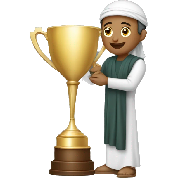 Muslim  winning trophy emoji