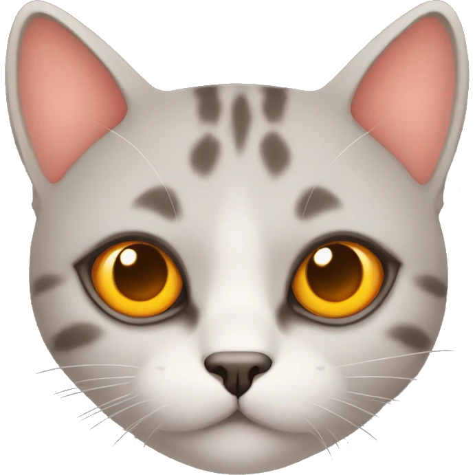 Gato con corazones naranjas en los ojos emoji