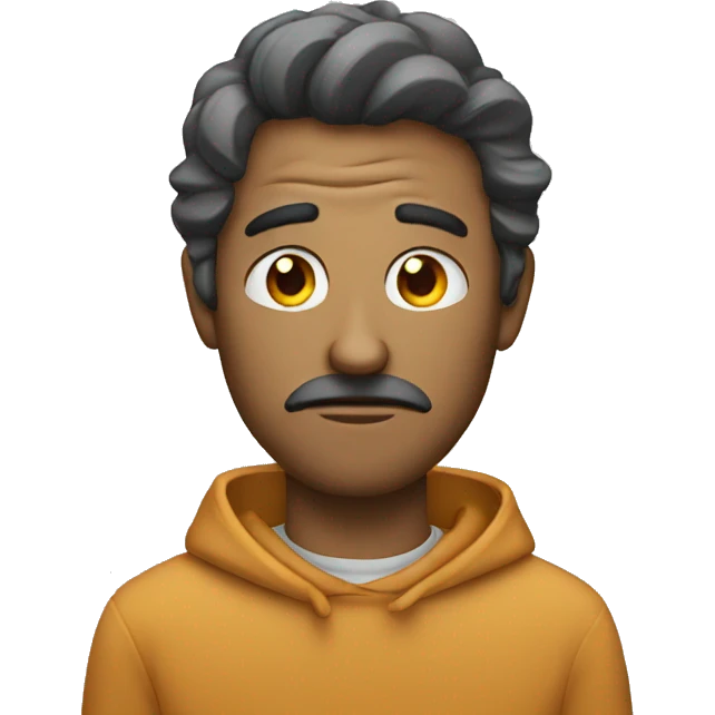 very bored man emoji
