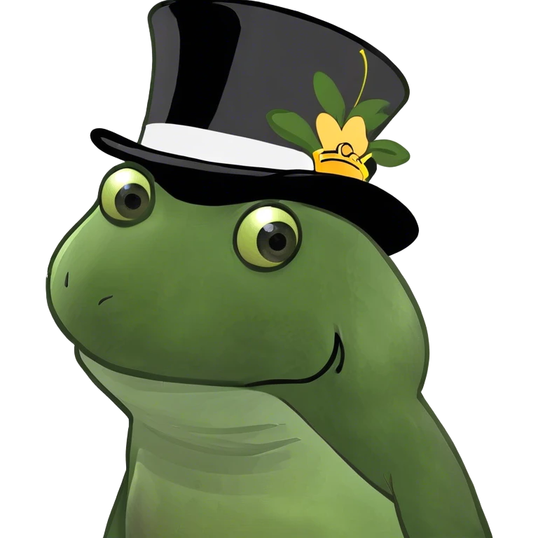 wearing a tophat emoji