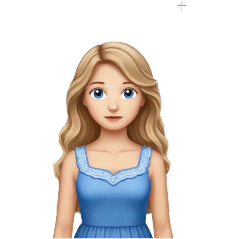 pretty female with long wavy brown hair with blonde highlights and blue eyes standing in front of a historical landmark in Germany  emoji
