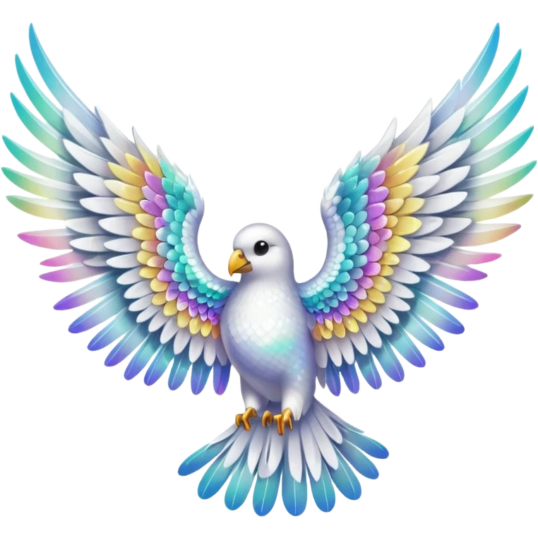 Glitter White Wings emoji