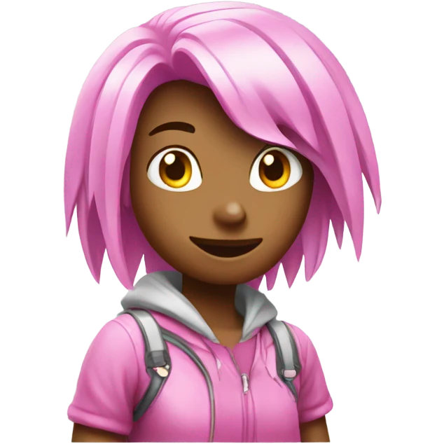 Pink girl sonic emoji