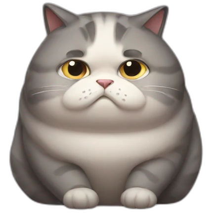 sad cat fat emoji