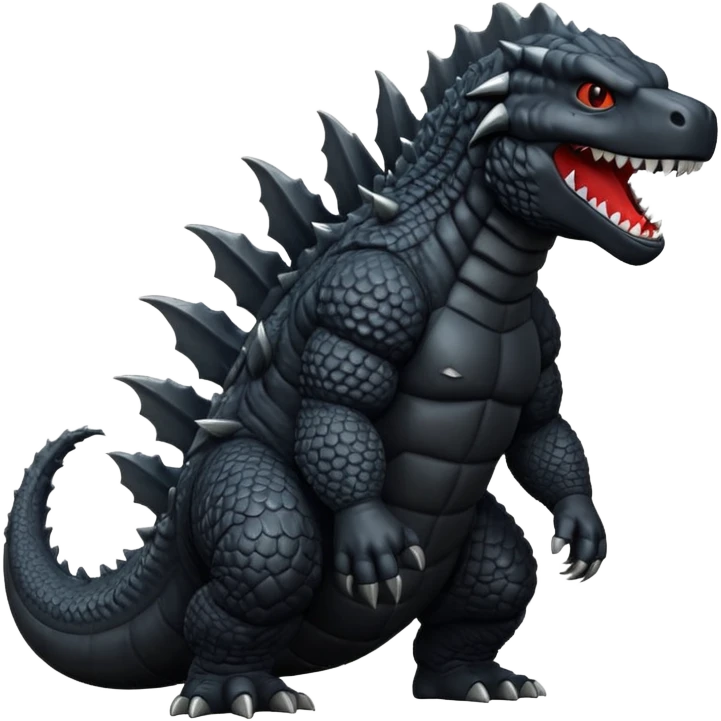 Godzilla black emoji