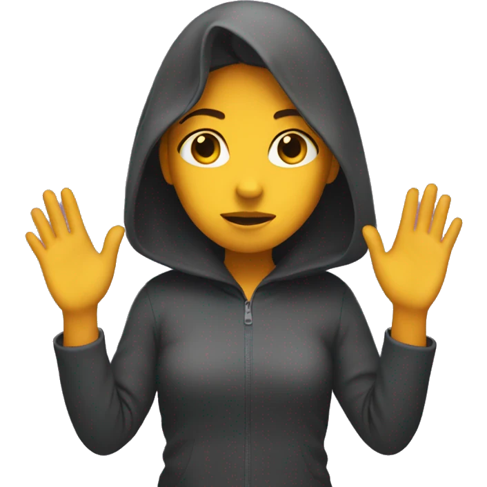 Girl hiding with her hands  emoji