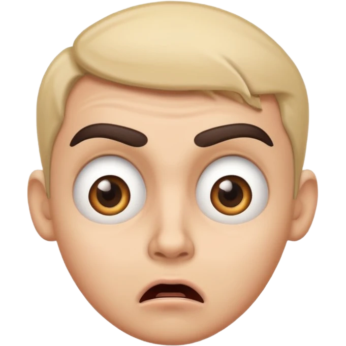😦 this with mad eyebrows emoji