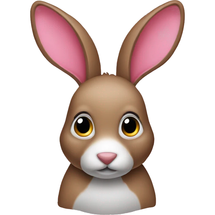 Conejo banco, ojos selected con ropa rosada  emoji