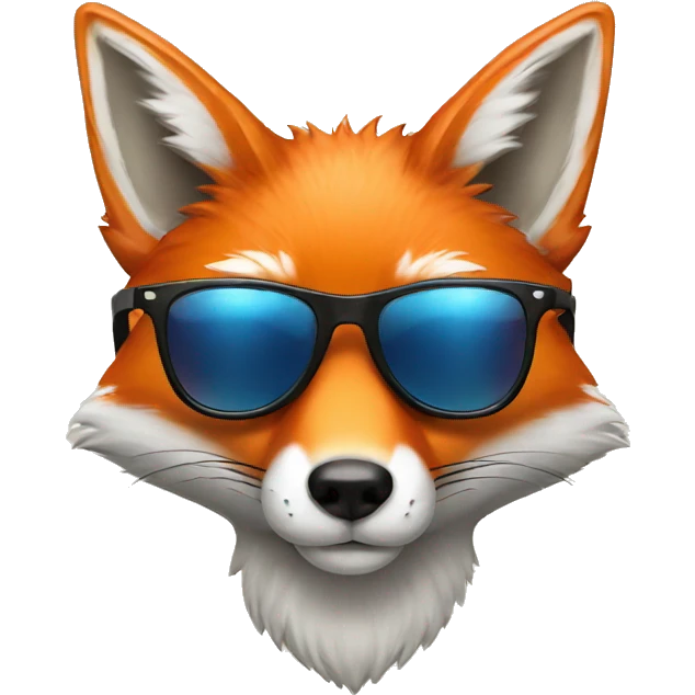 fox with sunglass emoji