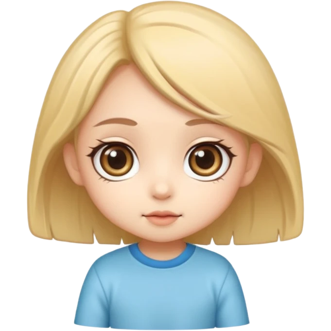 cute chibi cartoon, big eyes, soft shading, smooth gradients, clean outlines, high detail, sticker style emoji