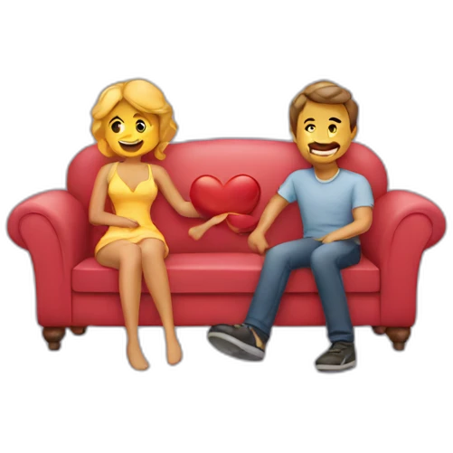 Lovers on a couch  emoji