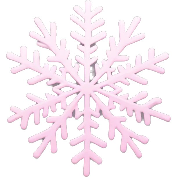 pastel pink snowflake  emoji