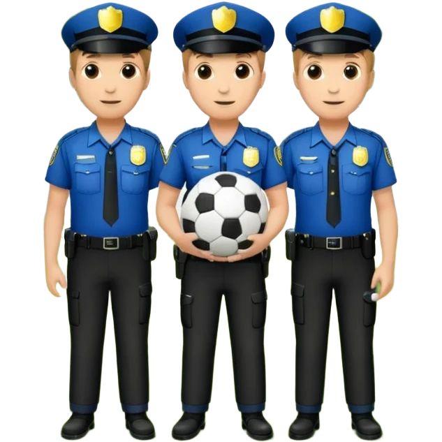 футбольний мяч з копами emoji