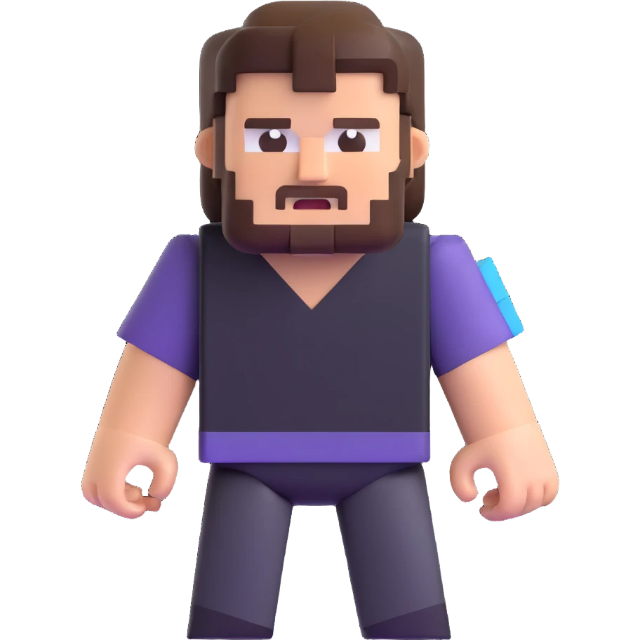 Jack Black as a Minecraft character emoji