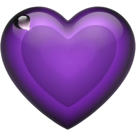 dark purple heart with a shiny black crystal core emoji