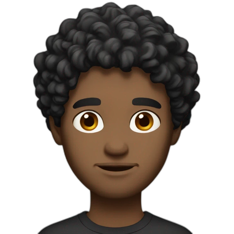 dark red hair guy white wavy hair black moletom sem barba emoji