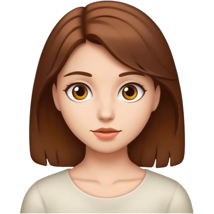A Girl with brown hair emoji