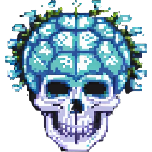 skull brain explosion emoji