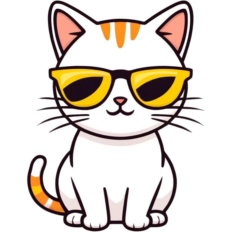 Cat with sunglasses emoji