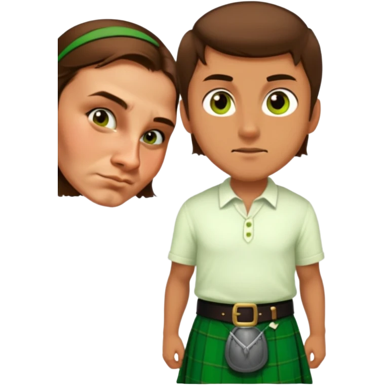 Wearing a Green Kilt emoji