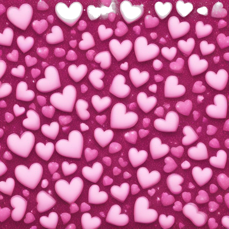 Pink hearts glitter emoji