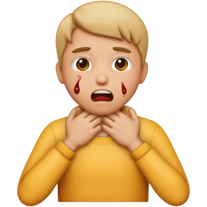 emoji that has hands on his neck and chokes himself emoji