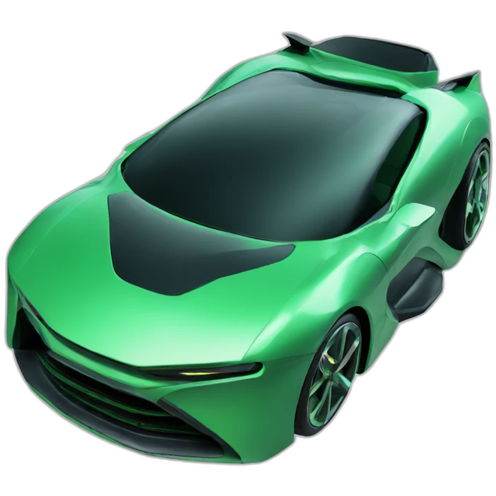 futuristic car green emoji