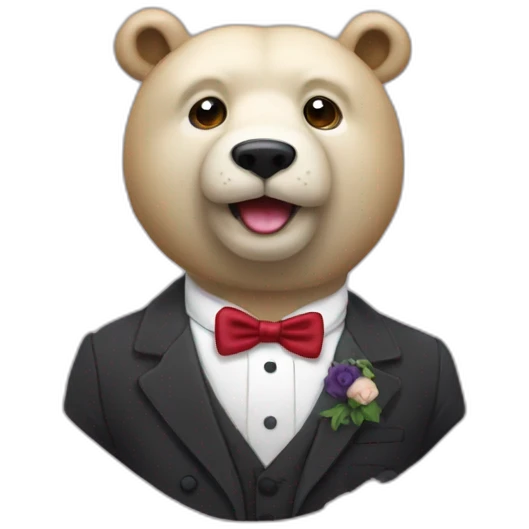 ours qui fait un doigt d'honneur emoji
