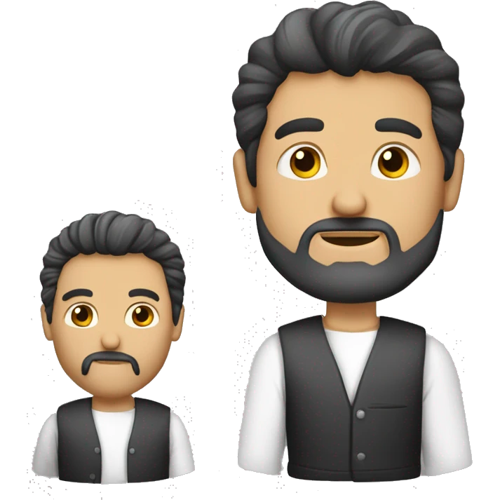 hombre blanco calvo y con barba corta  emoji