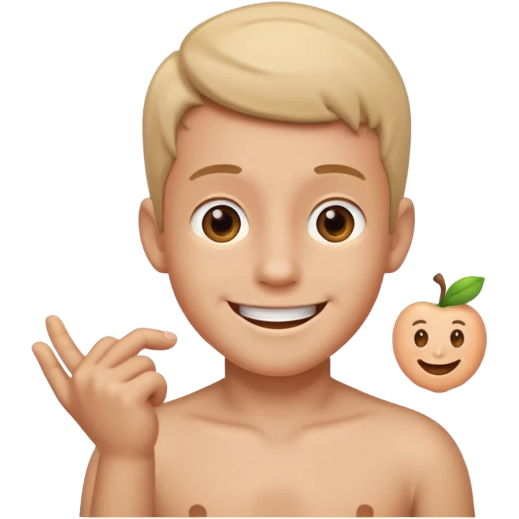 Boy having penis out emoji